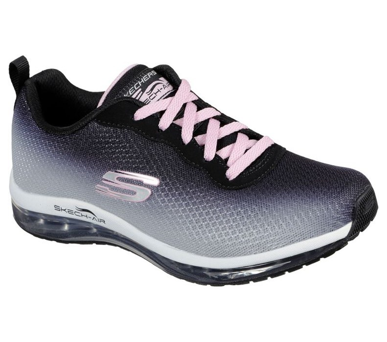 Skechers Flickor Svarta/Ljus Rosa Sneakers - Skech-Air Element - Sverige (QFCSN-5291)